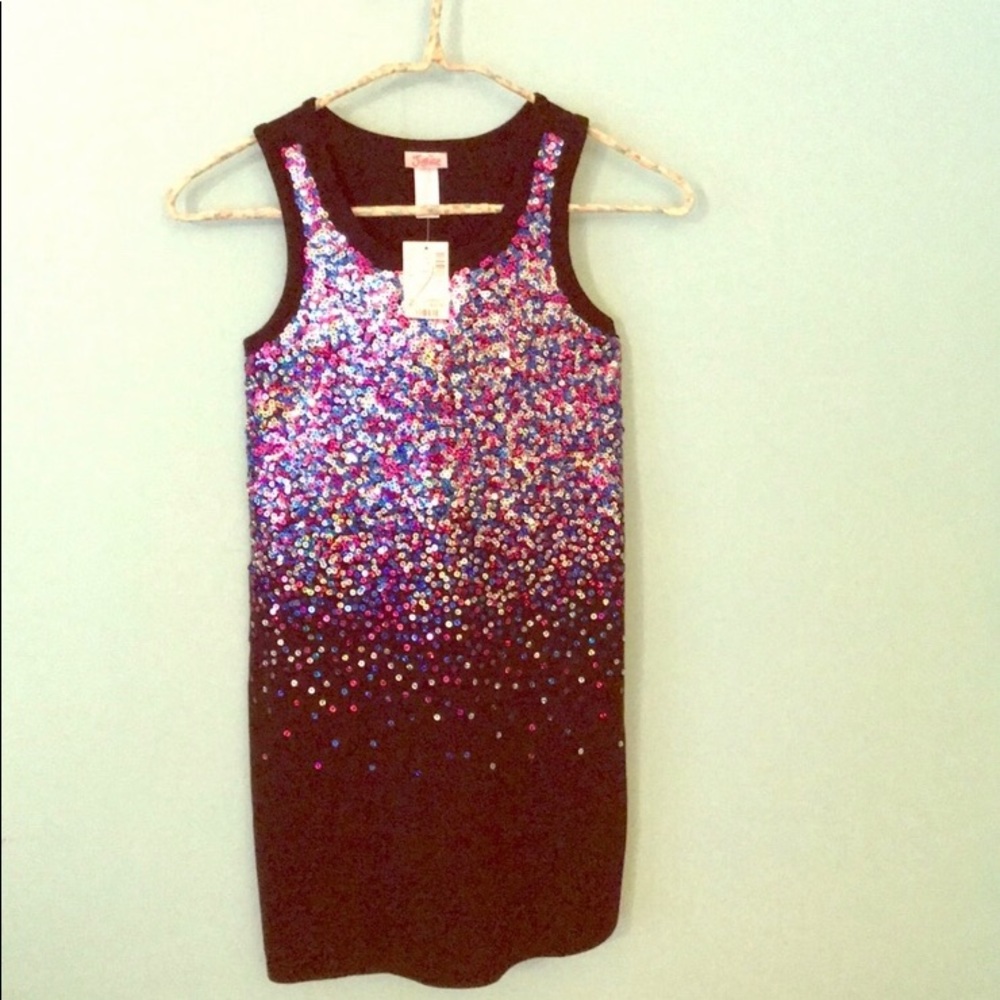 Black sequined sheath dress -Justice.